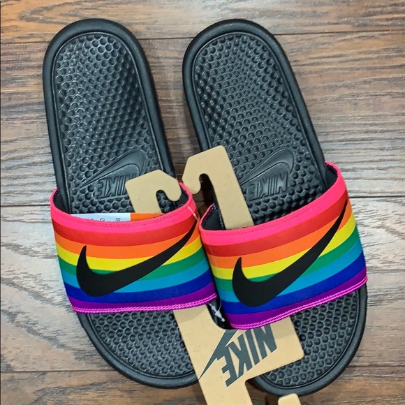 NIKE BENASSI JDI BETRUE Black/Black-Multi-Color - Picture 5 of 16